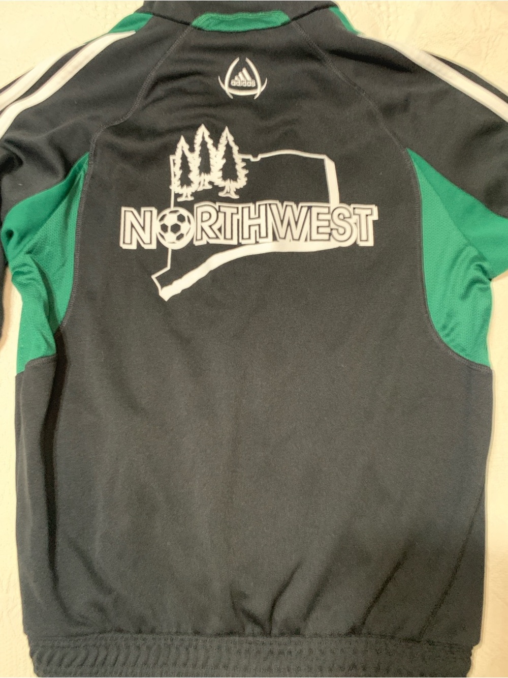 adidas Green & Black Full-Zip Performance Jacket with Number 2